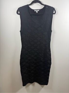 ZAC POSEN | Black Embossed Sheath Dress Size L